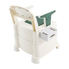 Floor Standing Bedside Commode w/Induction Portable Toilet for Elderly Disabled
