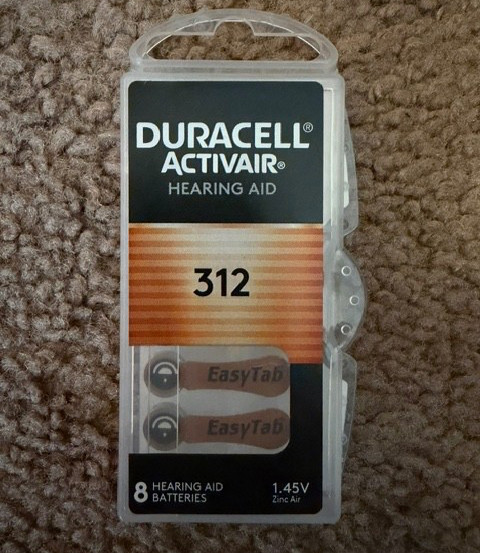 Duracell Activair Hearing Aid Batteries 312 Easy Tab 8 count