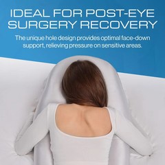 Kolbs Face Down Pillow After Eye Surgery or Massage Pillow 2-Sided Velvet & Silk