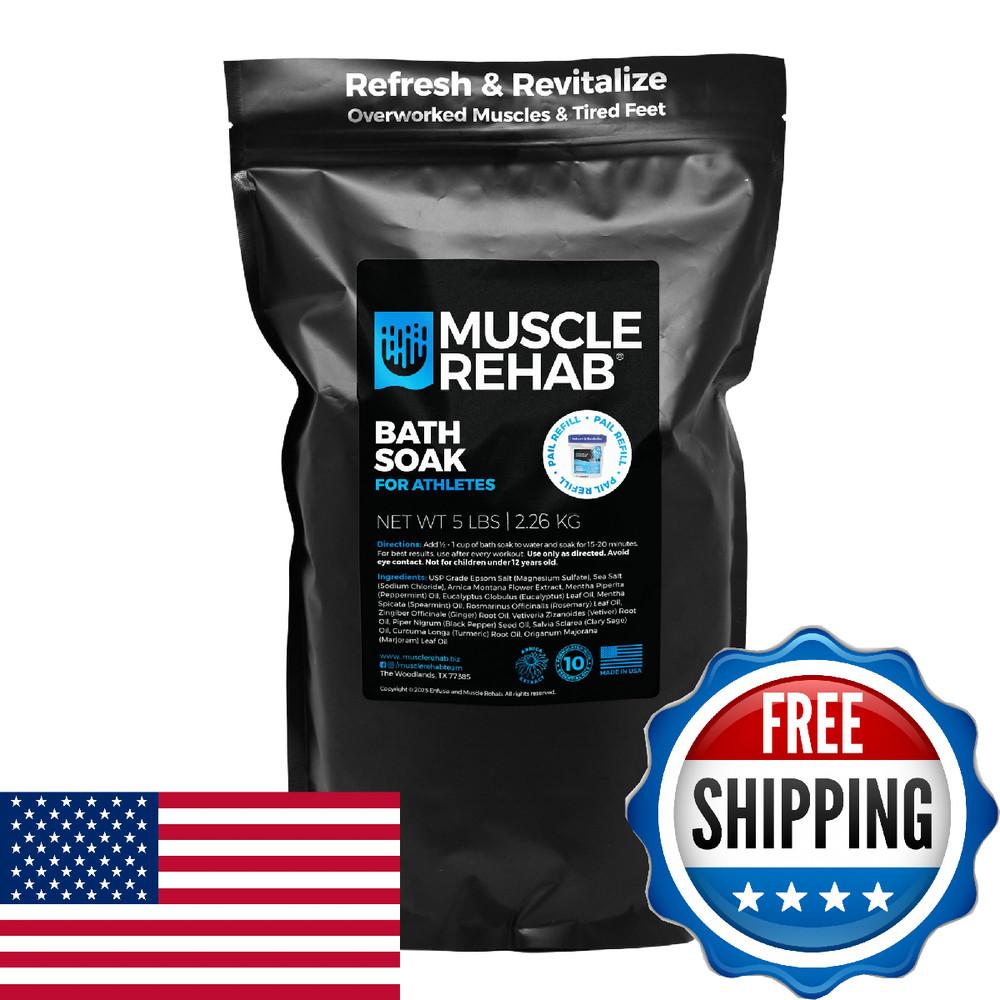 Muscle Rehab 5Lb Bulk Refill Bag Epsom Salt Arnica And Essential Recovery Soak