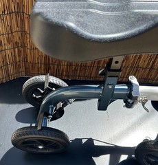 RINKMO Knee Scooter,All-Terrain Foldable KneeWalker basket adjustable 300lb load