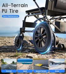 Electric Wheelchair 15 Mile Range Foldable 500W Motor All Terrain Adult