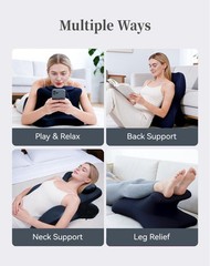 Sweet Spot Pillow, Memory Foam Medium(22.62“L×14.82“W×8.97“H), Navy Blue