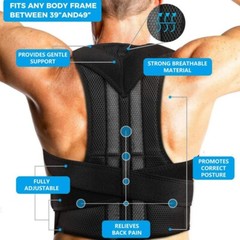 US Men/Women Adjustable Posture Corrector Spine Support Shoulder Back Brace Belt