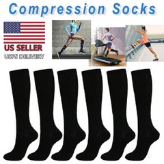 (3 Pairs) Compression Stockings Support Hose Socks Best Comfort Circulation Sock