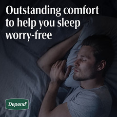 Depend Night Defense Incontinence Underwear for Men, Adult Diapers, L, 56 Count