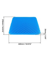 QWORK Gel Seat Cushion, Cool & Breathable 42 x 37 x 3.5 cm, Blue
