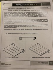 Seachrome Slimline 19” Wall Mounted, Folding Shower Seat SHAFSL-185155-PBS-S-MB