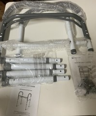🚽 Glacier Bay Bathroom Safety Rail, 23”Wide Steel Frame Rubber Feet🆕NO BOX