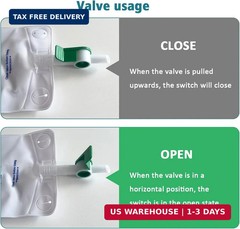 1000ml Leg Bag for Catheter and Urinary Drainage, Anti-Reflux Valve with Advance