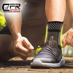 Copper Ankle Support Brace Compression Sleeve Foot Pain Relief Jogging Sprain HG