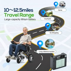 Used Portable 500W All Terrain Electric Wheelchair Foldable Electric Wheelchair