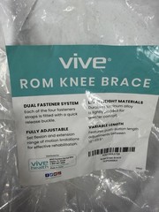 Vive ROM Knee Brace Adjustable Hinged Support Rehab Immobilizer w/ Sleeve