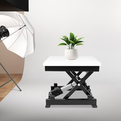 24V 18*15*7.2in Black Electric Scissor Lift Table For Material Transportation