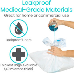 Commode Liners for Bedside Toilet Chair Bucket, Bedpan (24 Pack) – Caregiver Sup