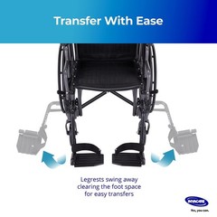 Universal Fit Hemi Footrests for Wheelchairs – Composite Footplate & Safety Loop