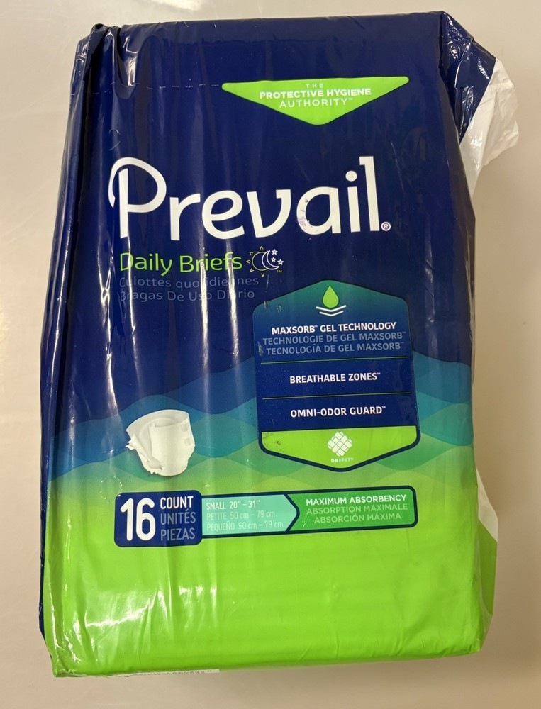Prevail Daily Briefs SM 20-31” Incontinence Underwear 16ct