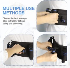 Gait Belts Transfer Belt for Seniors with 7 Handles, Gate Belt for Elderly Lift