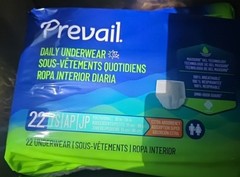 Prevail Daily Underwear Extra Absorbency Youth Small Pull Up 4 Pack 88 Pieces