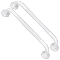 16 inch White Oil Rubbed Shower Grab Bars with Anti Slip Knurled Grip