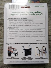 Pop „N Glide Walker Skis W605 NEW Essential Medical Supply Fits Most Walkers