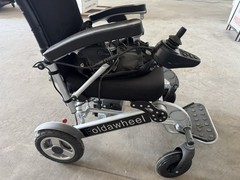 Foldawheel Foldable Power Wheelchair Joystick Footrest Black/Silver
