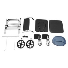 Foldable Shower Chair with Wheels Rolling Shower Chair with Commode for Seniors
