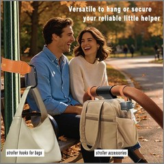 MZTUE Walker Hook for Bags, Premium Stroller Hooks with Anti-Snag & Pink