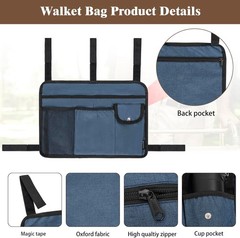 Compact and Functional Walker Bag for Folding Walkers – Includes Cup Holder