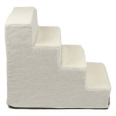 Majestic Pet 4 Step Portable Dog Stairs For Small Dogs To Get On Bed Supports