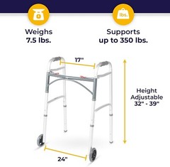 Drive Medical 10200-1 Deluxe Two Button Folding Walker!