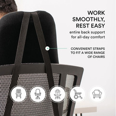 Extra Tall Highback Support Cushion with Lumbar Pillow – Portable Comfort