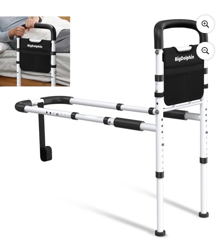BigDolphin Bed Rails for Seniors – Adjustable Bed Cane Supports 350LBS