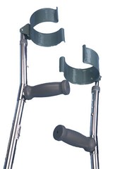 Midline Adj Adult Aluminum Forearm Crutches Vinyl Coated Contoured Arm – 250 LBS