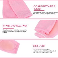 2 Pair Elbow Gel Cover Moisturizing Sleeves for Dry Skin Soften Cracked Skin