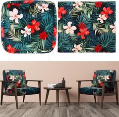 2 Pcs Hawaiian Outdoor Cushion Covers, Patio Chair Seat As Pictures Shown