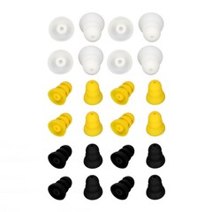 8pcs Hearing Aid Ear Tips 3 Layer Soft Silicone Replacement BTE ITE Pocket