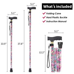 Cane for Women Stability, Sleek, Lightweight Walking Women, Pink