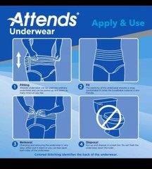 Attends Disposable Underwear Large Heavy 48 Ct