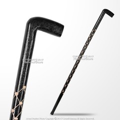 36″ Handcrafted Eucalyptus Wooden Stick Gentlemen Walking Cane Sculptural Shaft