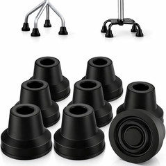 Quad Cane Tip 8pcs Rubber Replacement Non-Slip Heavy Duty Walking Stick