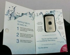 GreatCall Splash Waterproof One-Touch Medical Alert Device Silver Free Ship