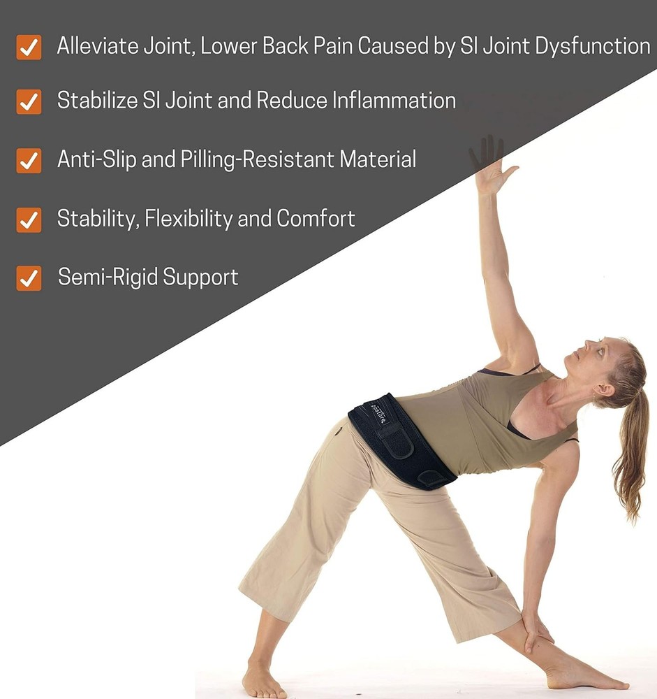 Posture Sacroiliac Hip Belt for Women and Men Reg Size 32″-45″