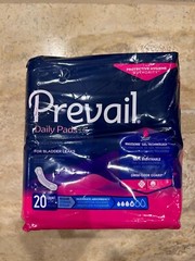 Prevail Daily Incontinent Pads for Bladder Leaks | 140 (20 count x 7 Paks)