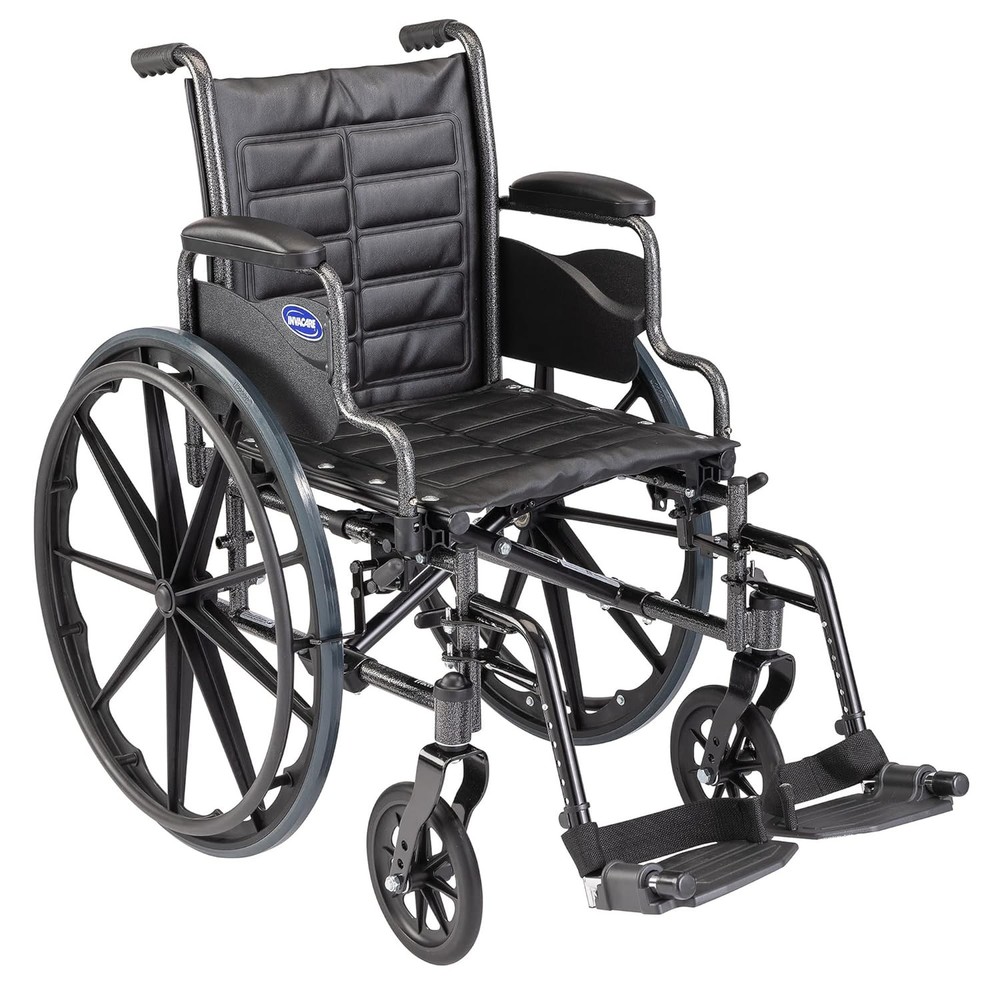 Invacare Tracer EX2 Wheelchair, 18in Seat, Desk Arms & Swing-Away Footrests