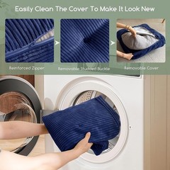 Machine Washable Corduroy Floor Cushion Extra Thick Foam Support Kids Adults New