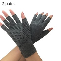 Compression Arthritis Gloves Half Finger Hand Support Pain Relief Fingerless
