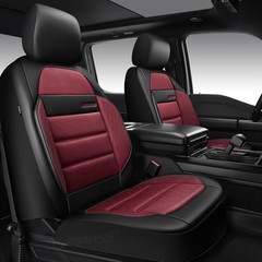 Memory Foam Seat Covers Front, Airy Cool Mesh Thick Car Seat Covers, Burgundy