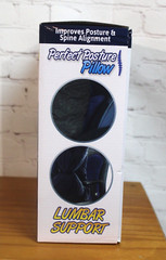 NEW ~ Perfect Posture Pillow Lumbar Support ~ Egonomic ~ Blue