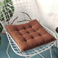 Corduroy Strap Cushion Solid Color Office Chair Cushion Soft and Comfortable But